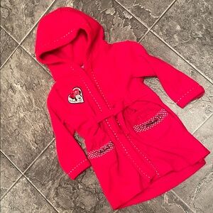 DISNEY Robe MINNIE Girls Red Hooded Character Patch & Lettering Girlhood Core